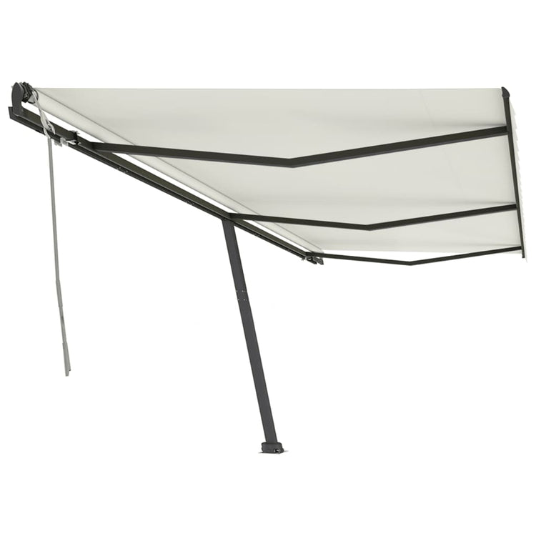 VidaXL Luifel vrijstaand handmatig uittrekbaar 600x350 cm crèmekleurig