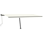 VidaXL Luifel vrijstaand handmatig uittrekbaar 600x350 cm crèmekleurig - afbeelding 3