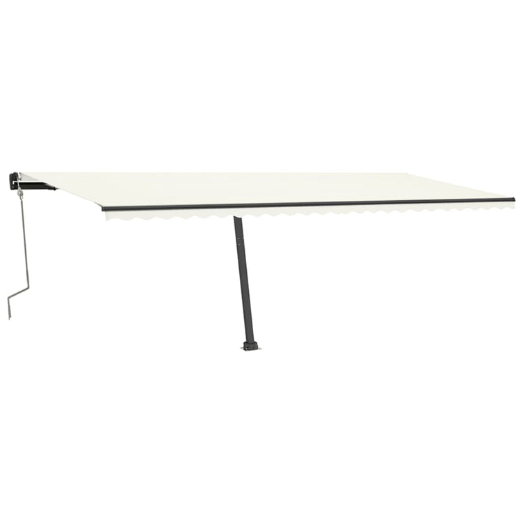 VidaXL Luifel vrijstaand handmatig uittrekbaar 600x350 cm crèmekleurig
