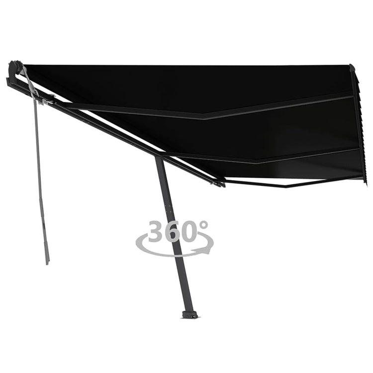 VidaXL Luifel vrijstaand handmatig uittrekbaar 600x350 cm antraciet