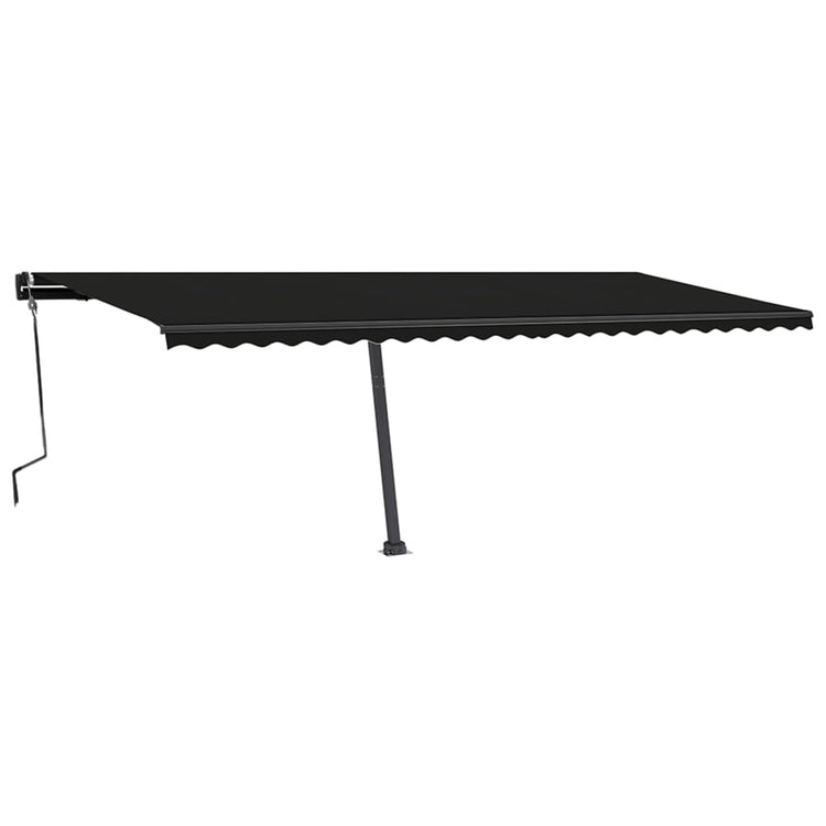 VidaXL Luifel handmatig uittrekbaar met LED 600x350 cm antracietkleur