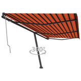 VidaXL Luifel vrijstaand automatisch 600x350 cm oranje en bruin - afbeelding 1