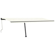 VidaXL Luifel automatisch met LED en windsensor 600x350 cm crèmekleur - afbeelding 2