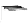 VidaXL Luifel automatisch met LED en windsensor 3,5x2,5 m antraciet