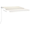 VidaXL Luifel automatisch met LED en windsensor 4,5x3 m crèmekleurig