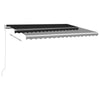 VidaXL Luifel automatisch met LED en windsensor 4x3,5 m antraciet