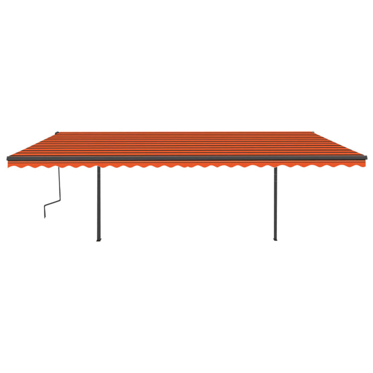 VidaXL Luifel automatisch met LED en windsensor 6x3,5 m oranje bruin