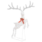 Vidaxl kerstversiering vliegend rendier koudwit 120 led's wit - afbeelding 2