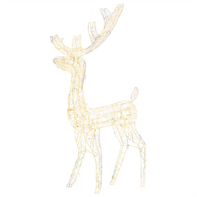 Vidaxl kerstversiering rendier 140 led's 120 cm acryl warmwit