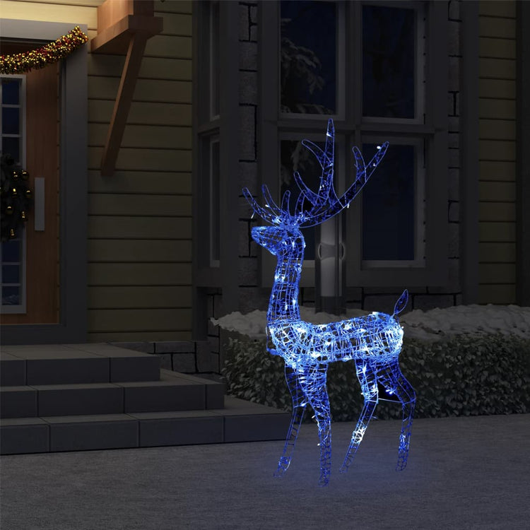 Vidaxl kerstversiering rendier 140 led's 128 cm acryl blauw
