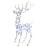 Vidaxl kerstdecoratie rendier 250 led's meerkleurig 180 cm acryl - afbeelding 2
