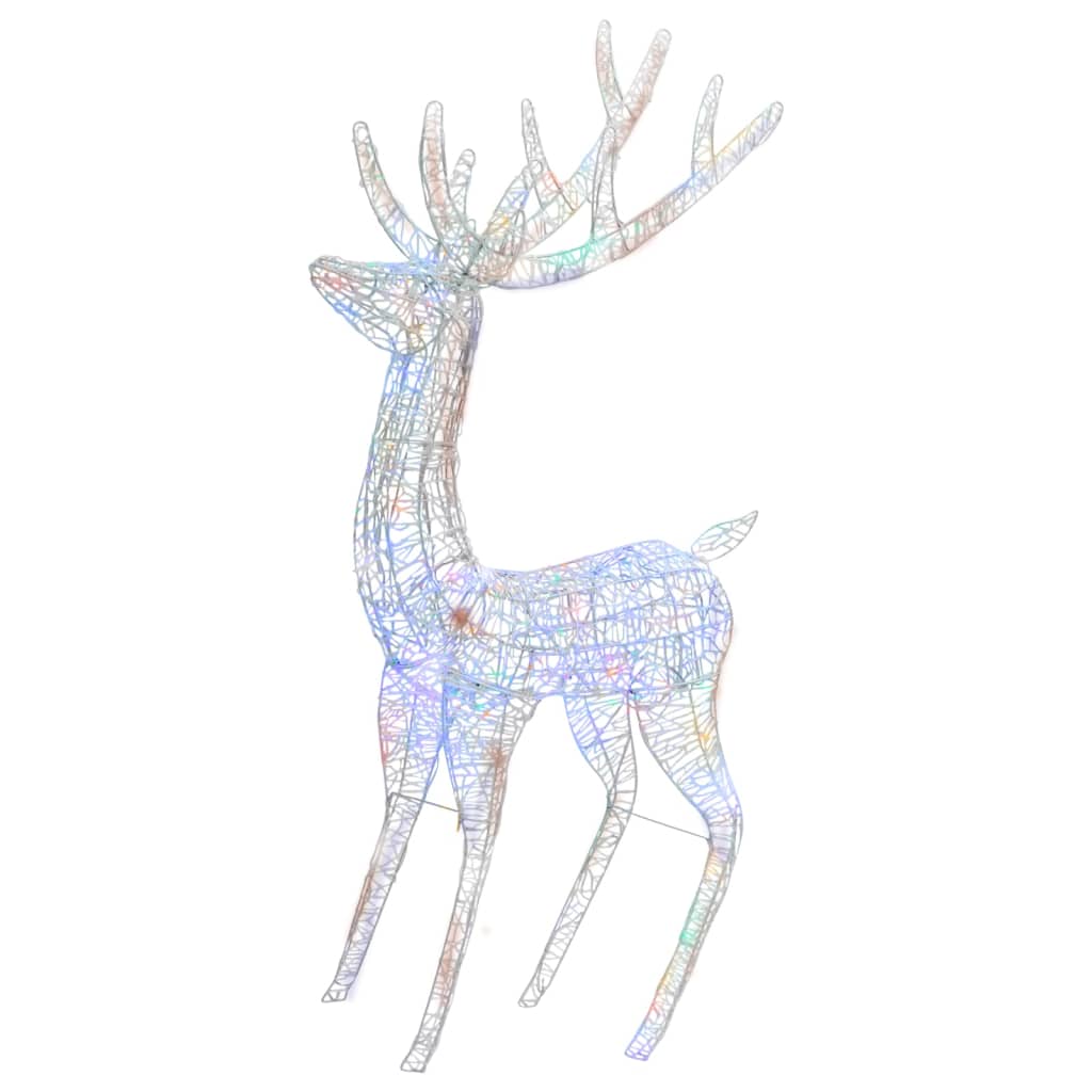 Vidaxl kerstdecoratie rendier 250 led's meerkleurig 180 cm acryl