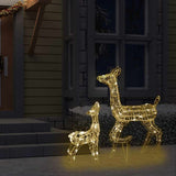 Vidaxl kerstversiering rendierfamilie 160 led's warmwit acryl - afbeelding 3