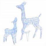 Vidaxl kerstversiering rendierfamilie 160 led's blauw acryl - afbeelding 2