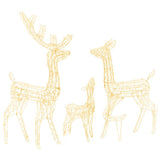 Vidaxl kerstversiering rendierfamilie 300 led's warmwit acryl - afbeelding 2