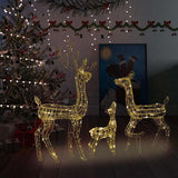 Vidaxl kerstversiering rendierfamilie 300 led's warmwit acryl - afbeelding 1