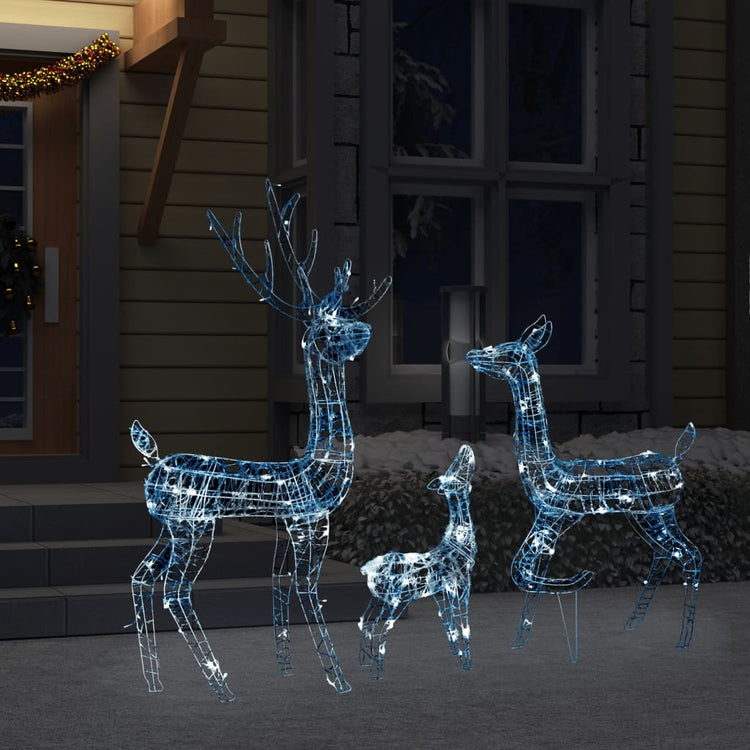 Vidaxl kerstversiering rendierfamilie 300 led's koudwit acryl