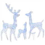 Vidaxl kerstversiering rendierfamilie 300 led's blauw acryl - afbeelding 2