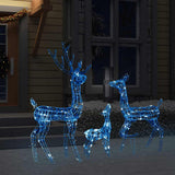 Vidaxl kerstversiering rendierfamilie 300 led's blauw acryl - afbeelding 3