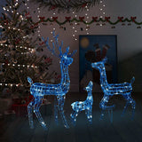 Vidaxl kerstversiering rendierfamilie 300 led's blauw acryl - afbeelding 1