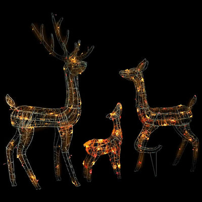 Vidaxl kerstversiering rendierfamilie 300 led's meerkleurig acryl