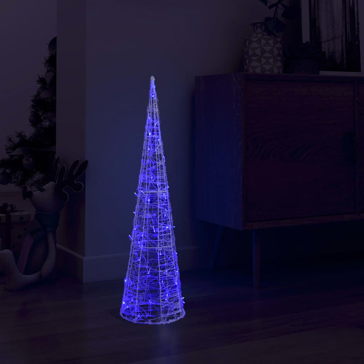 Vidaxl lichtkegel decoratief led blauw 90 cm acryl