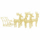 Vidaxl kerstdecoratie rendieren en slee 280x28x55 cm acryl