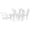 Vidaxl kerstdecoratie rendieren en slee 280x28x55 cm acryl
