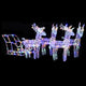 VidaXL Kerstdecoratie rendieren en slee 280x28x55 cm acryl