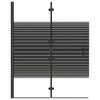 Vidaxl douchewand inklapbaar 100x140 cm esg zwart