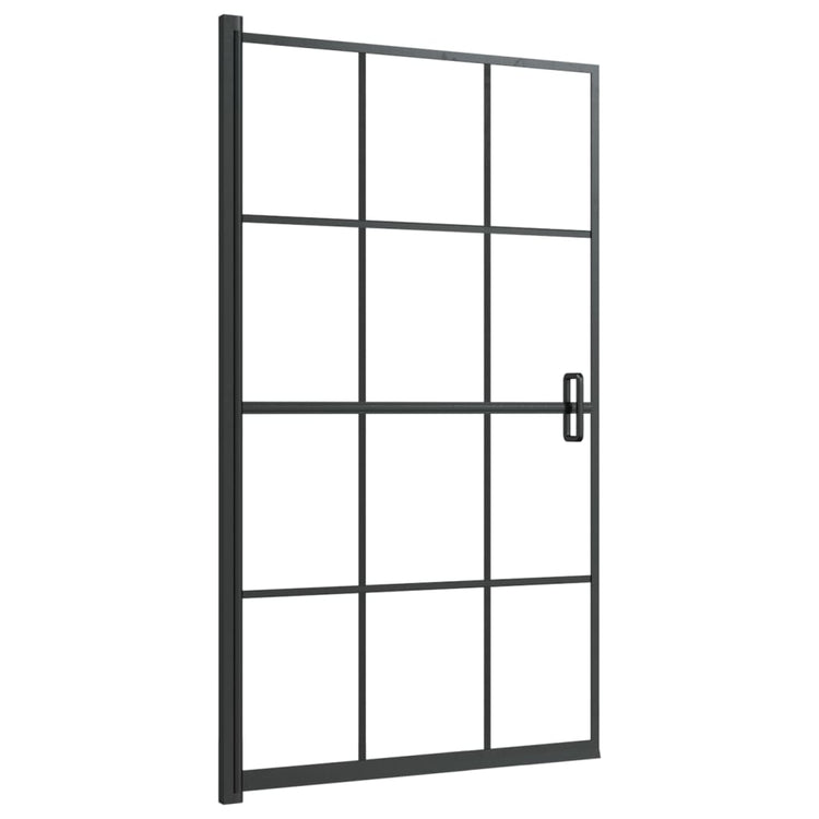 Vidaxl douchewand 80x140 cm esg zwart