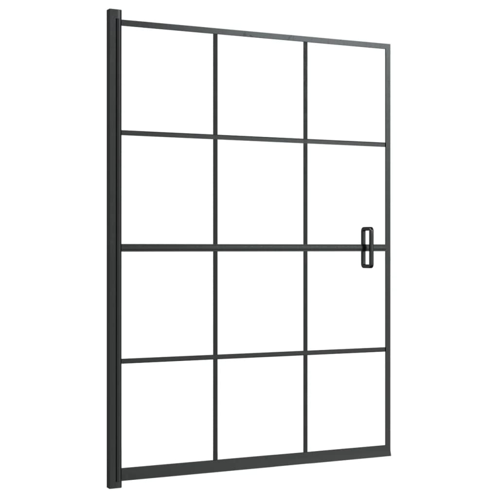 Vidaxl douchewand 100x140 cm esg zwart