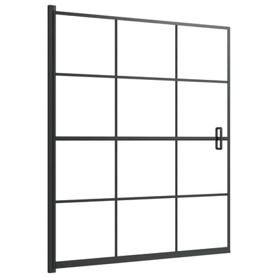 Vidaxl douchewand 116x140 cm esg zwart