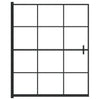 Vidaxl douchewand 116x140 cm esg zwart