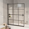 Vidaxl douchewand 116x140 cm esg zwart