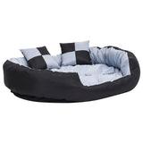 Vidaxl hondenkussen omkeerbaar en wasbaar 110x80x23 cm grijs en zwart - afbeelding 2