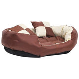Vidaxl hondenkussen omkeerbaar en wasbaar 85x70x20 cm bruin en crème - afbeelding 2