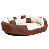 Vidaxl hondenkussen omkeerbaar en wasbaar 110x80x23 cm bruin en crème - afbeelding 2