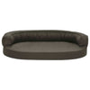 Vidaxl hondenbed ergonomisch linnen-look 75x53 cm donkergrijs