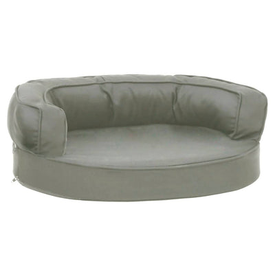 Vidaxl hondenbed ergonomisch linnen-look 60x42 cm grijs