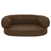 Vidaxl hondenbed ergonomisch linnen-look 60x42 cm bruin