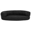 VidaXL Hondenbed ergonomisch linnen-look 75x53 cm fleece zwart