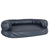 Vidaxl hondenmand ergonomisch schuim 88x65 cm kunstleer donkerblauw - afbeelding 2