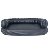 Vidaxl hondenmand ergonomisch schuim 88x65 cm kunstleer donkerblauw - afbeelding 3