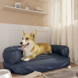 Vidaxl hondenmand ergonomisch schuim 88x65 cm kunstleer donkerblauw - afbeelding 1