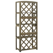 Vidaxl latwerk met schappen 55x30x140 cm massief vurenhout grijs - afbeelding 3