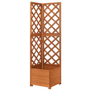 Vidaxl latwerkplantenbak hoekmodel 40x40x150 cm massief vurenhout - afbeelding 1