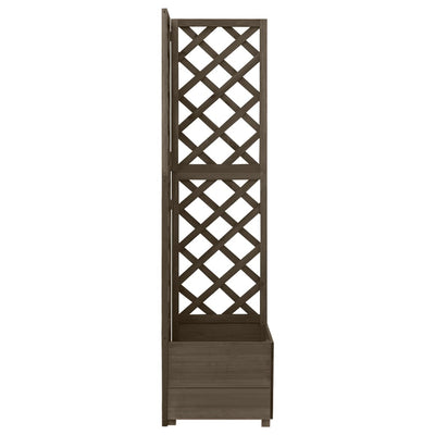 Vidaxl latwerkplantenbak hoekmodel 40x40x150 cm vurenhout grijs