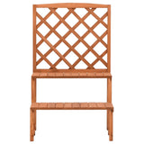 Vidaxl plantenrek met latwerk 70x42x115 cm massief vurenhout - afbeelding 2