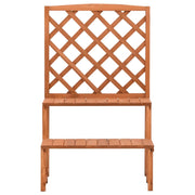 Vidaxl plantenrek met latwerk 70x42x115 cm massief vurenhout - afbeelding 2